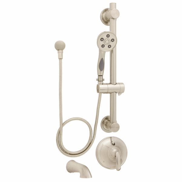 Speakman SM-7490-ADA-PBN Caspian Collection Shower and Tub Package with ADA Hand Shower and Grab Bar