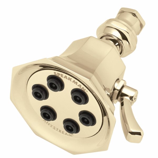 Speakman S-2255-PB Vintage Anystream 6-Jet Shower Head