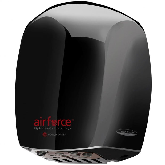 World Dryer Airforce J-162 High Efficiency Hand Dryer, Black, Green Spec, Updated Part Number: J-162A3