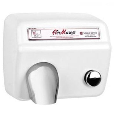 World Dryer Airmax DM5-974 Hand Dryer, Push Button, Steel Cover, Green Spec, Updated Part Number: DM5-974A