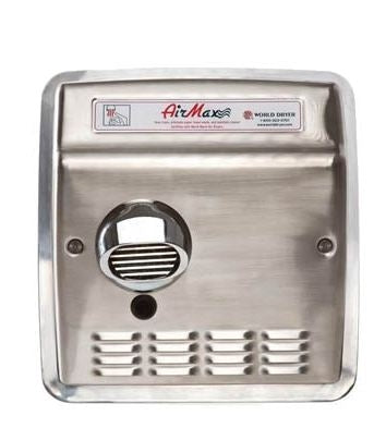 World Dryer Airmax DXRM5-Q973 Automatic Hand Dryer, Brushed Stainless Steel, Updated Part Number: DXRM5-Q973AK