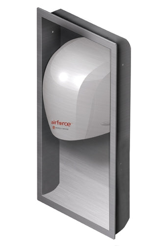 World Dryer KJR-973 Recess kit for World Airforce Hand Dryer, Brushed Stainless Steel, Updated Part Number: KJR-973K-1
