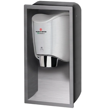 World Dryer KKR-973 Recess Kit for World Dryer SMARTdri Hand Dryer, Stainless Steel, Updated Part Number: KKR-973