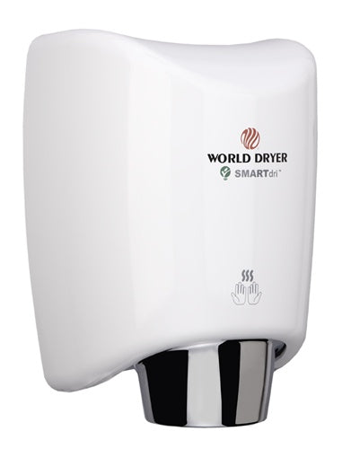 World Dryer SMARTdri(TM) K4-974 Hand Dryer, White Aluminum, 208-240V, Updated Part Number: K4-974P2
