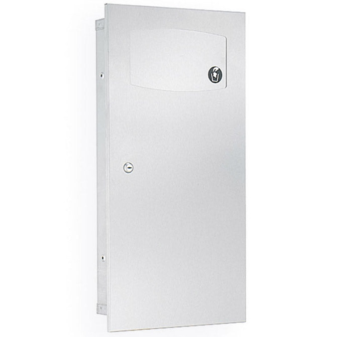 Bradley 3257-000000 Recessed Commercial Waste Receptacle, 2.8 Gallon