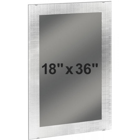 Bradley 747F-018360P Commercial Mirror, Frameless Stainless Steel, 18x36