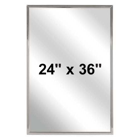 Bradley 780-024362 (24 x 36) Commercial Restroom Mirror, Angle Frame, 24