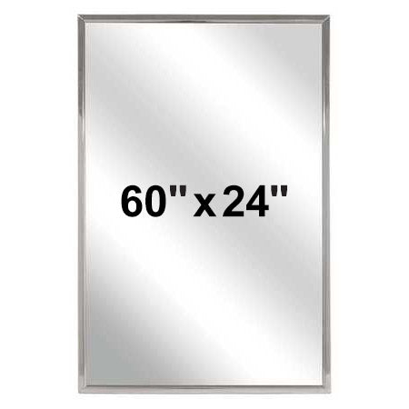 Bradley 780-060240 (60 x 24)Commercial Restroom Mirror, Angle Frame, 60x24