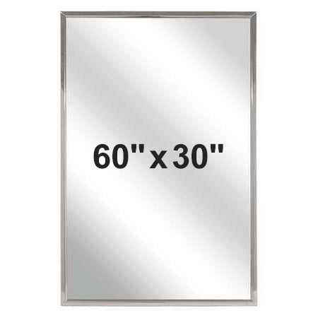 Bradley 780-060300 (60 x 30) Commercial Restroom Mirror, Angle Frame, 60
