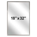 Bradley 781-018320 (18 x 32) Commercial Restroom Mirror, Channel Frame, 18" x 32"