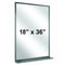 Bradley 7805-018360 (18 x 36) Public Restroom Mirror, Angle Frame, 18x36, Shelf