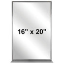 Bradley 7815-016200 (16 x 20) Commercial Mirror with Shelf, Channel Frame 16" x 20"