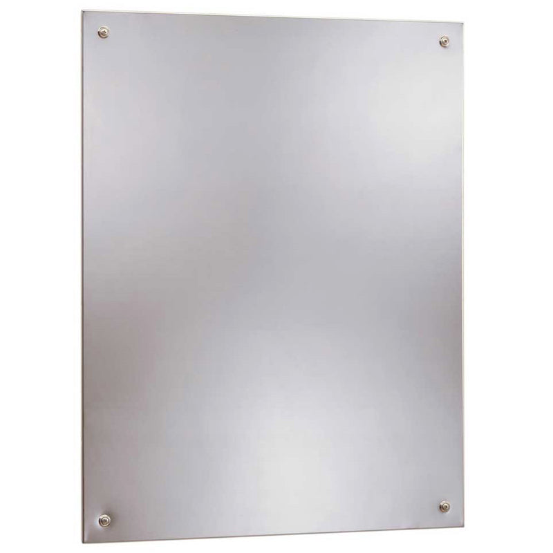 Bobrick B-15561830 (18 x 30) Commercial Restroom Mirror, Frameless, 18