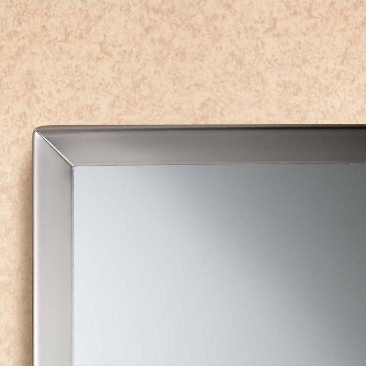 Bobrick B-1651824 (18 x 24) Commercial Restroom Mirror, Channel Frame, 18x24