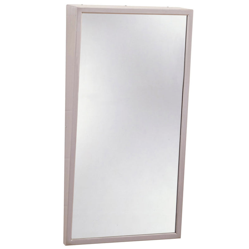 Bobrick B-2931830 (18 x 30) Commercial Restroom Mirror, Angle Frame, Tilt, 18x30