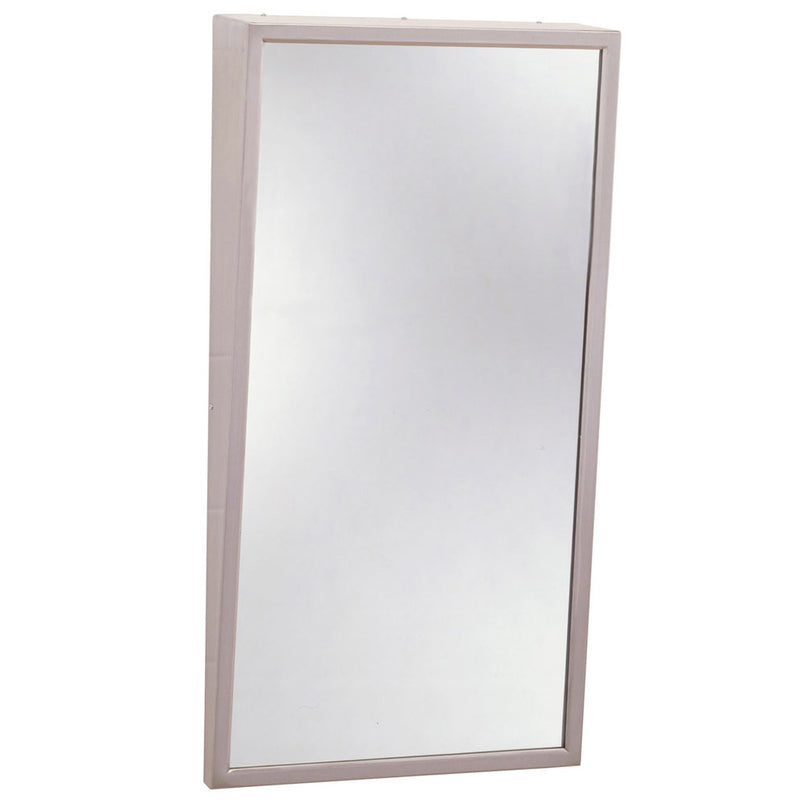 Bobrick B-2931836 (18 x 36) Commercial Restroom Mirror, Angle Frame, Tilt, 18x36