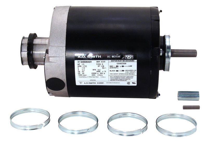 Century AO Smith AR2024 Split-Phase Resilient Motor, 1/4 HP, Split-Phase, 1725 RPM, 115V, 48 Frame