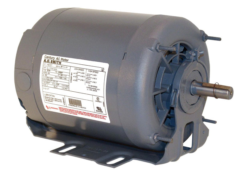Century AO Smith F391 Split-Phase Resilient Motor, 1/2, 1/4 HP, Split-Phase, 1725, 1140 RPM, 115V, 56 Frame, Replaced w/ Century F391V1