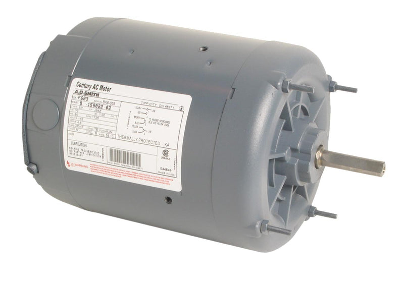 Century AO Smith F683 Direct Drive Barn Fan Motor, 1/3 HP, Split-Phase, 1800 RPM, 115V, 56Z Frame