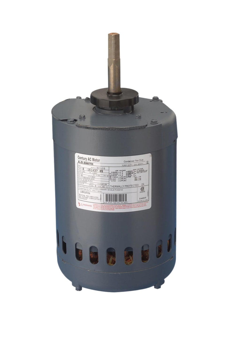 Century AO Smith OKR1503 Condenser Motor, 1 HP, 3-Phase, 850 RPM, 200-230, 460V