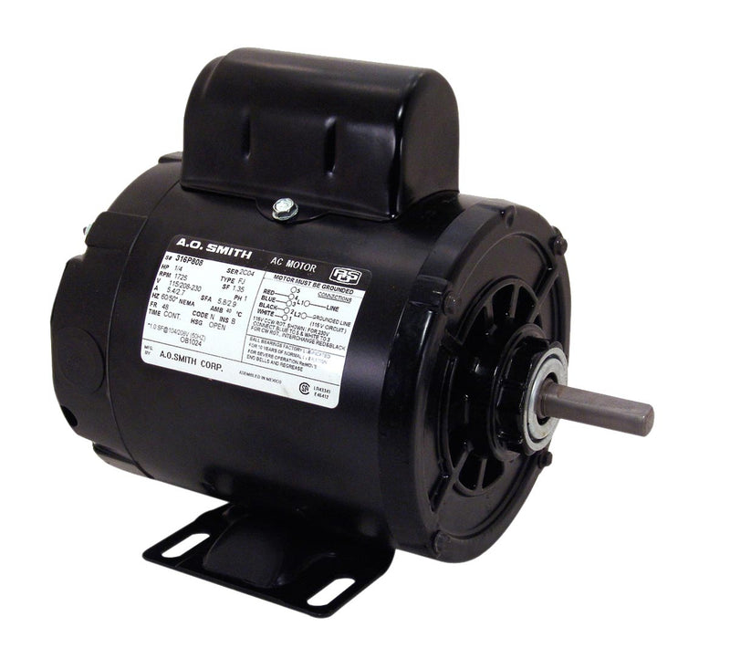 Century AO Smith OB1024 Cap Start Rigid Motor, 1/4 HP, 1725 RPM, 115, 208-230V, 48 Frame, REPLACED AS CENTURY OB1024ES