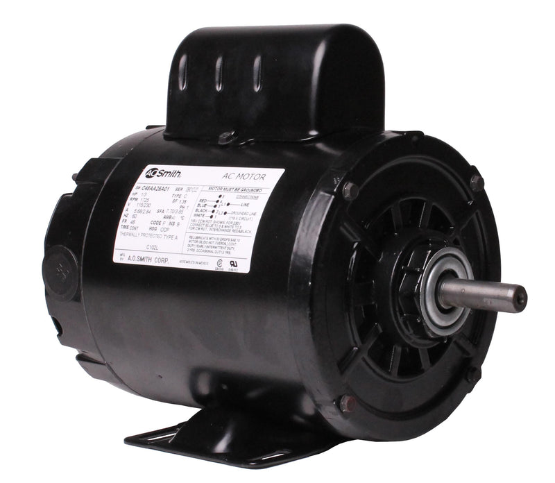 Century AO Smith C102L Cap Start Rigid Motor, 1/3 HP, 1725 RPM, 115, 230V, 48 Frame, Replaced w/ Century C102LES