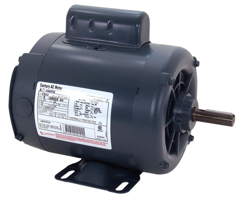 Century AO Smith C457 Cap Start Rigid Motor, 1/3 HP, 1725 RPM, 115, 208-230V, 56 Frame, Replaced w/ Century C457ES