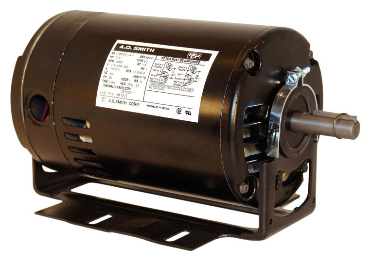 Century AO Smith BK1072 Cap Start Resilient Motor, 3/4 HP, 3450 RPM, 115, 208-230V, 56 Frame