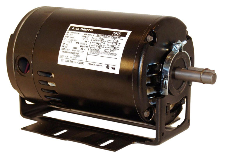 Century AO Smith BK1102 Cap Start Resilient Motor, 1 HP, 3450 RPM, 115, 208-230V, 56 Frame