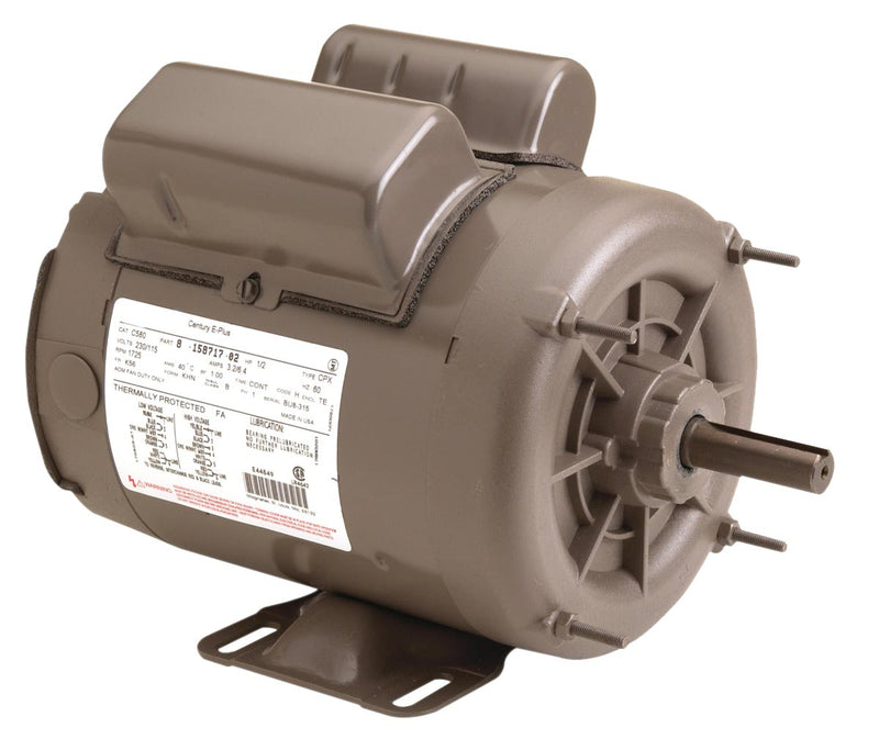 Century AO Smith C582 Belt Drive Barn Fan Motor, 1 HP, Cap Start Run, 1800 RPM, 115, 230V, 56 Frame, Replaced w/ Century C582V1