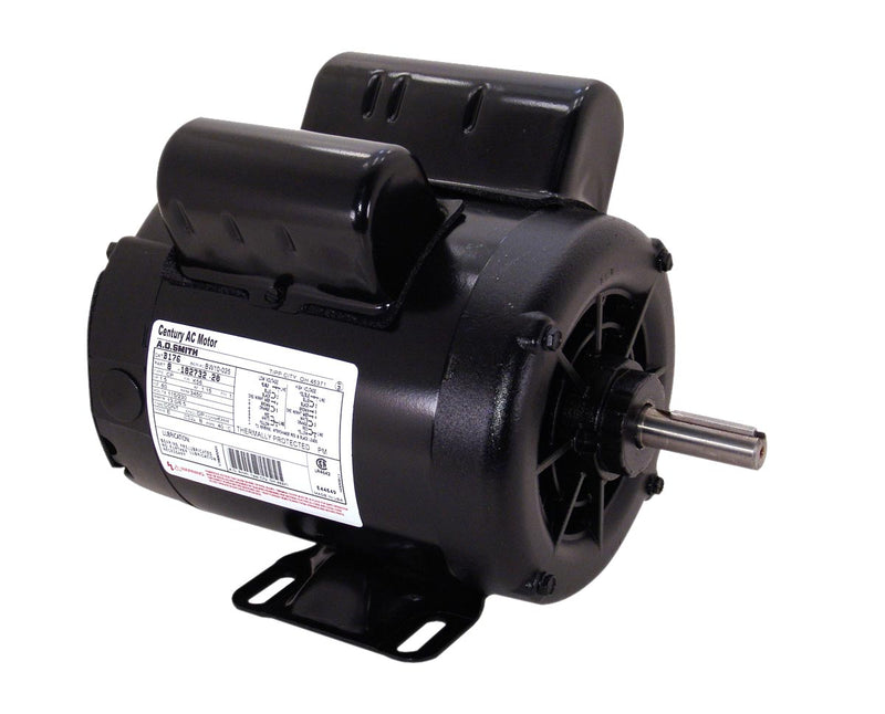 Century AO Smith B385 Air Compressor Motor, 5 Split-PhaseL HP, Cap Start Run, 3600 RPM, 208-230V, 56 Frame