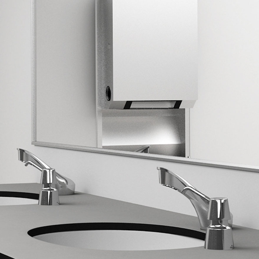 Bobrick B-823 Foam Soap Dispenser, Top-Filling Counter Mount