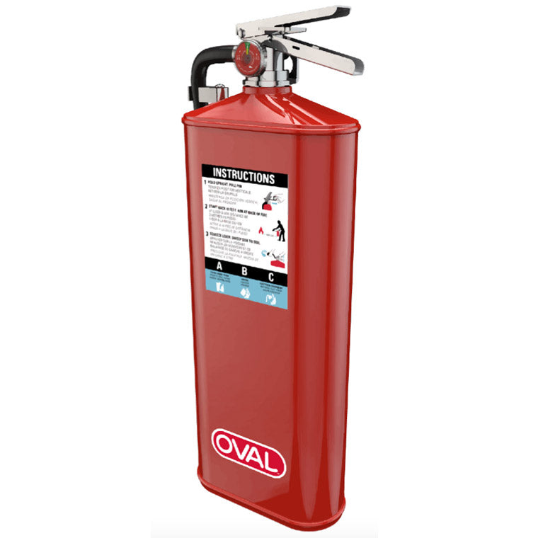 Oval 10HABC Fire Extinguisher, 10 lb. ABC Dry Chemical, Surface Mounted