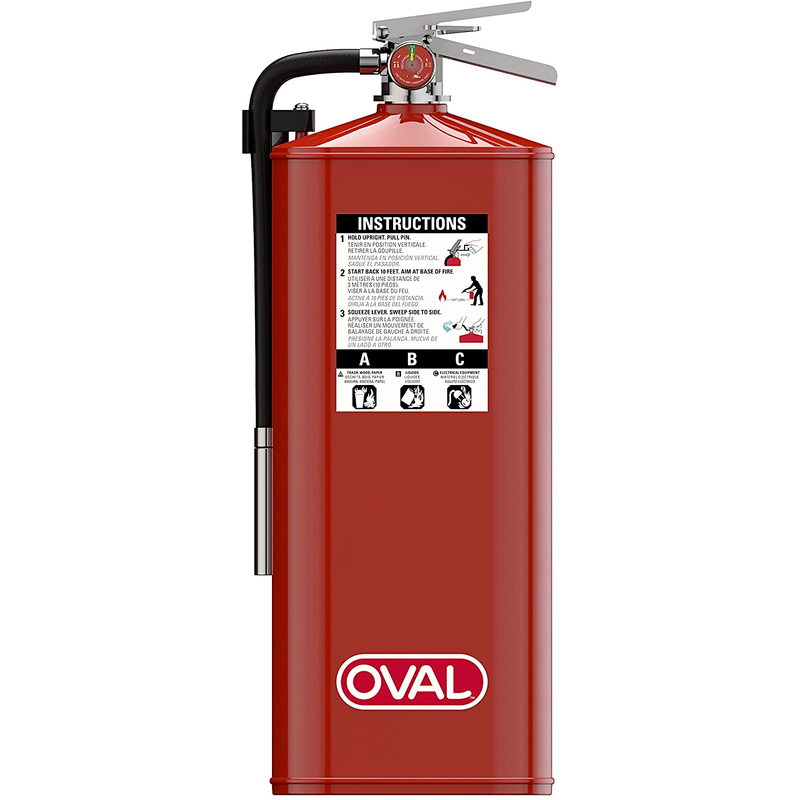 Oval 10HABC Fire Extinguisher, 10 lb. ABC Dry Chemical, Surface Mounted