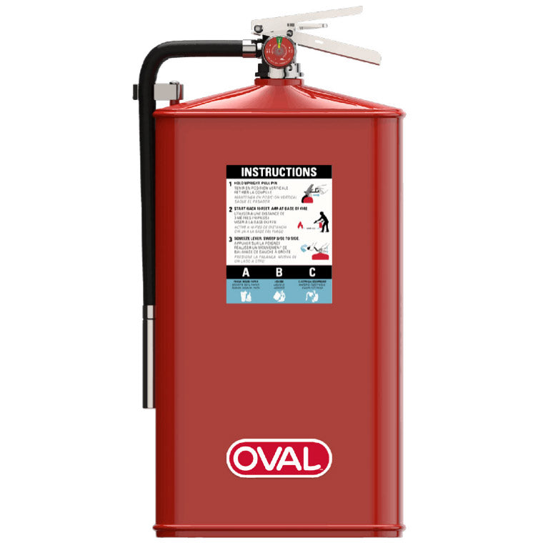 Oval 10JABC Fire Extinguisher, 10 lb. ABC Dry Chemical, Oval Compatible Cabinet Mounted