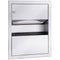 Bradley 229-11 Surface Mounted (Projects 4") Low Capacity Towel Dispenser / 1.25 Gallon Waste Receptacle