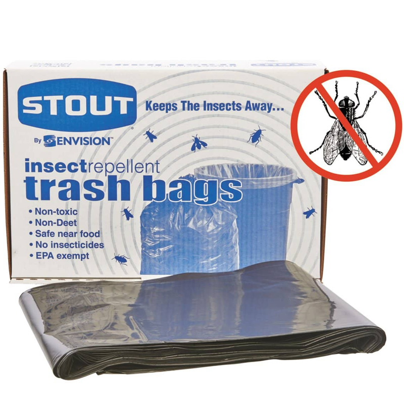 Envision Insect-Repellent Trash Bags, 55 Gal, 2 Mil, 37