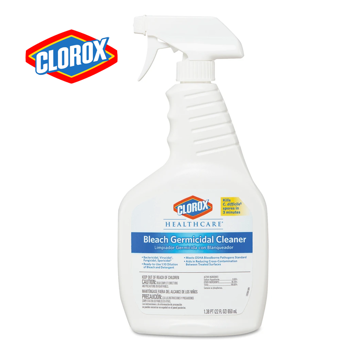 Clorox Healthcare Bleach Germicidal Cleaner, 22 Oz Spray Bottle - CLO68967