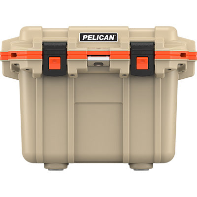 Pelican Cooler 30QT Elite, Tan w/ Orange Trim - 30Q-2-TANORG