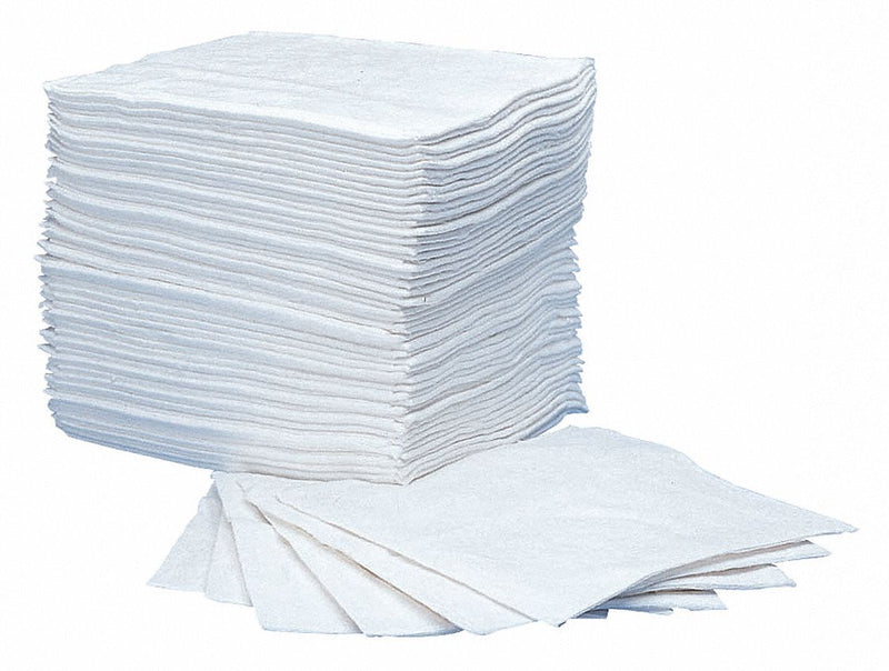 OIL-DRI L90852G Absorb Pad Oil-Based Liquids White PK50
