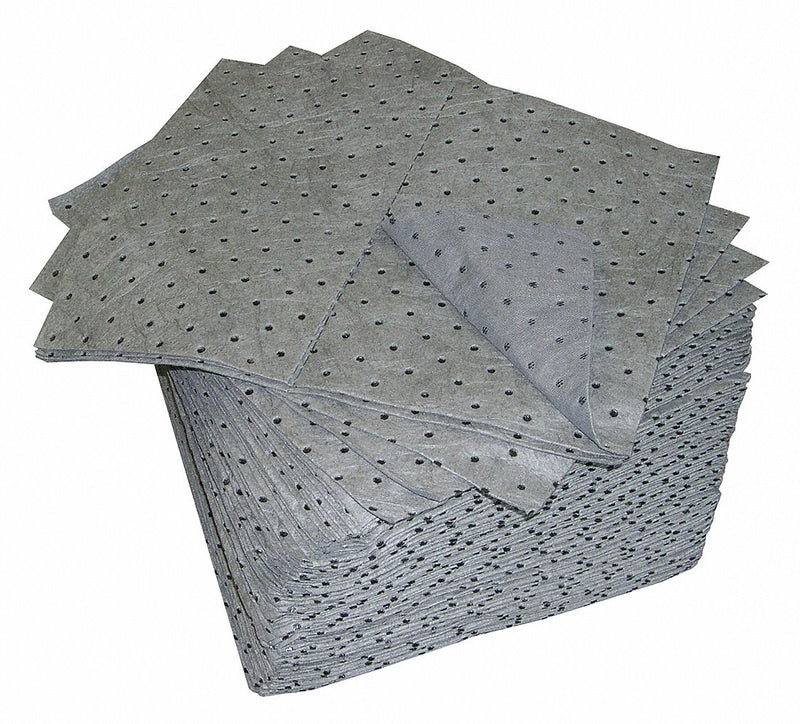 OIL-DRI L70392G Absorbent Pad Universal Gray PK100
