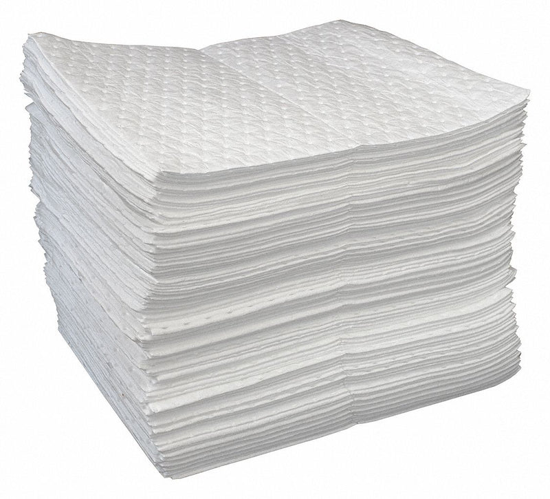 OIL-DRI L71392G Absorb Pad Oil-Based Liquids White PK10