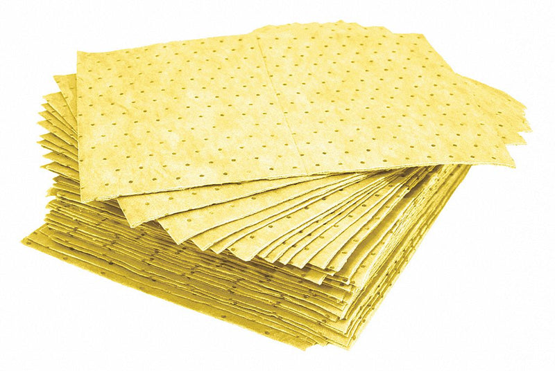 OIL-DRI L72372G Absorbent Pad Universal Yellow PK100