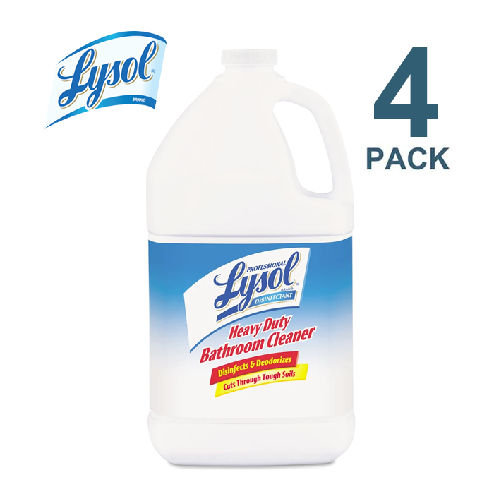 Lysol Disinfectant Heavy-Duty Bathroom Cleaner Concentrate, 1 Gal Bottles, 4/Carton - RAC94201CT