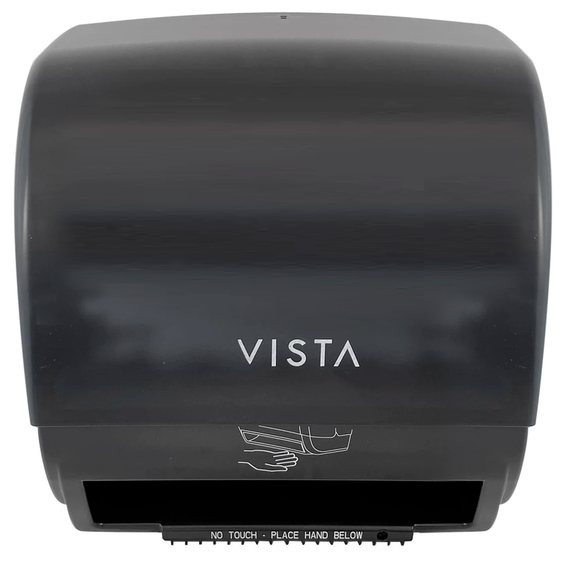 VISTA Electronic Hands Free Roll Towel Dispenser, Black Translucent - PT2006