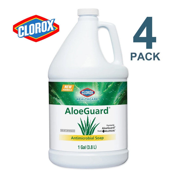 Clorox Healthcare Aloeguard Antimicrobial Soap, Aloe Scent, 1 Gal Bottle, 4/Carton - CLO32380