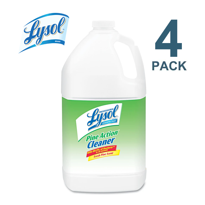 Lysol Disinfectant Pine Action Cleaner Concentrate, 1 Gal., Carton Pack Quantity of 4 - RAC02814CT