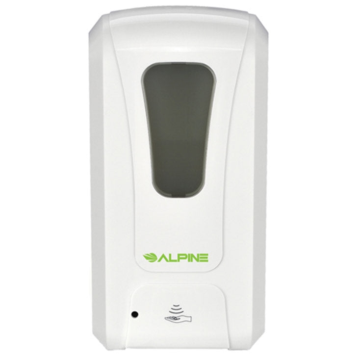 Alpine Automatic Hands-Free Gel Hand Sanitizer/Soap Dispenser, 1200 mL, White - 430-L