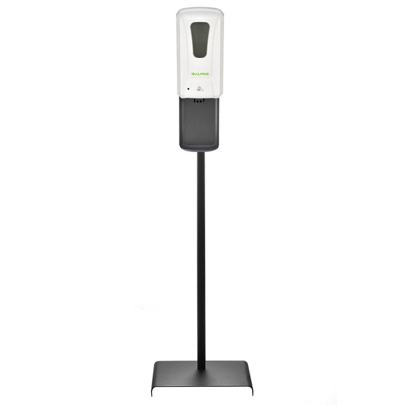 Alpine Automatic Hands-Free Gel Hand Sanitizer/Soap Dispenser with Floor Stand, 1200 mL, White - 430-L-S