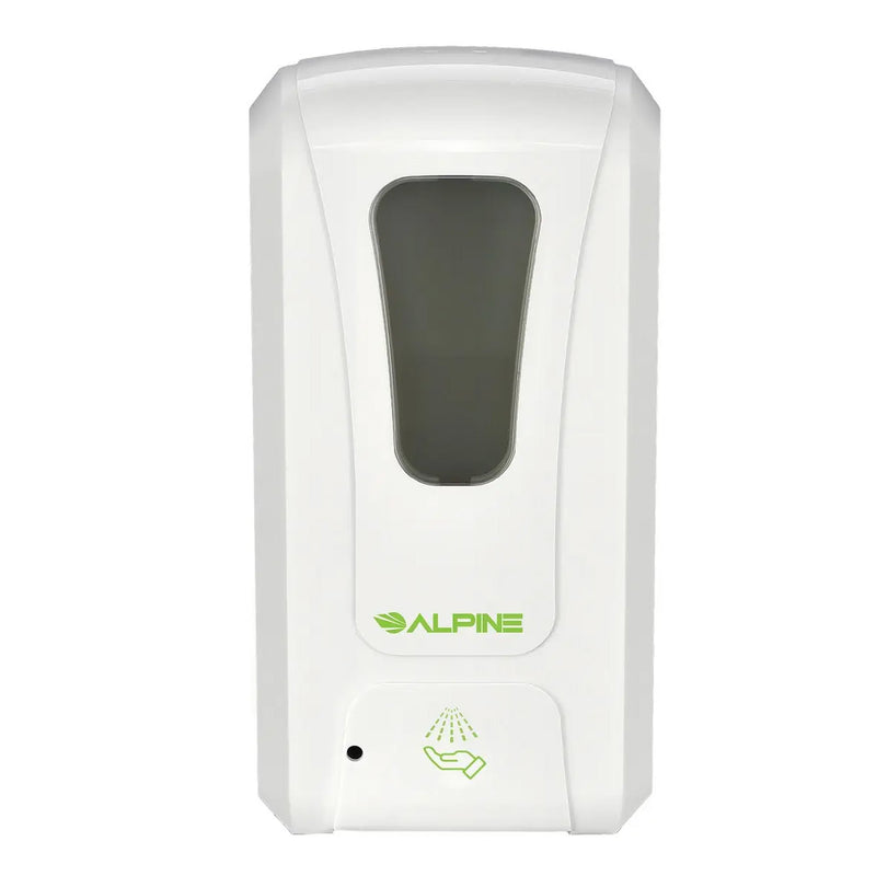 Alpine Automatic Hands-Free Liquid  Hand Sanitizer/Soap Dispenser, 1200 mL, White - 430-S